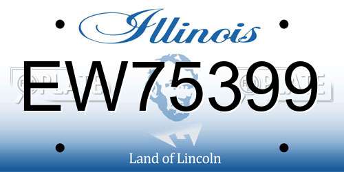 EW75399 Illinois License Plate