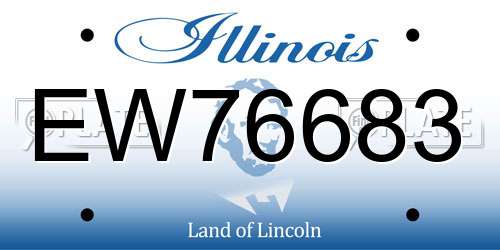 EW76683 Illinois License Plate