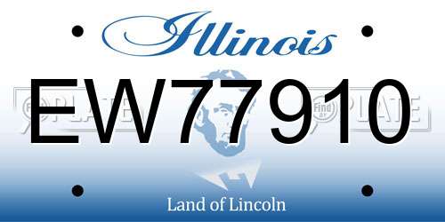 EW77910 Illinois License Plate