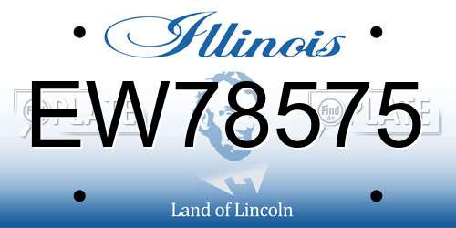EW78575 Illinois License Plate
