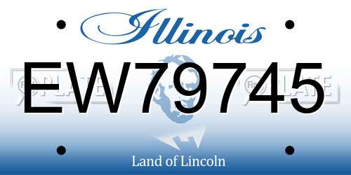 EW79745 Illinois License Plate