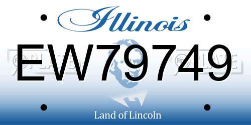 EW79749 Illinois License Plate
