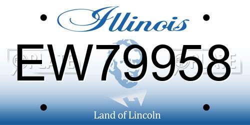 EW79958 Illinois License Plate