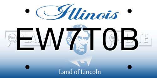 EW7T0B Illinois License Plate