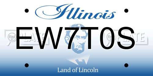 EW7T0S Illinois License Plate