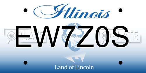 EW7Z0S Illinois License Plate