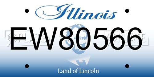 EW80566 Illinois License Plate