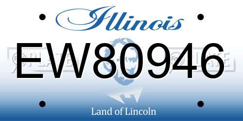 EW80946 Illinois License Plate