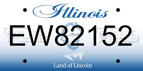 EW82152 Illinois License Plate