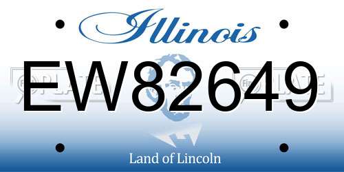 EW82649 Illinois License Plate