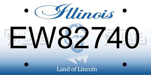 EW82740 Illinois License Plate