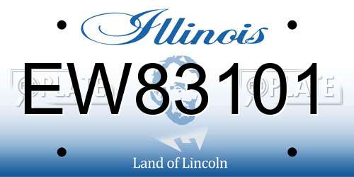 EW83101 Illinois License Plate