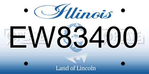 EW83400 Illinois License Plate