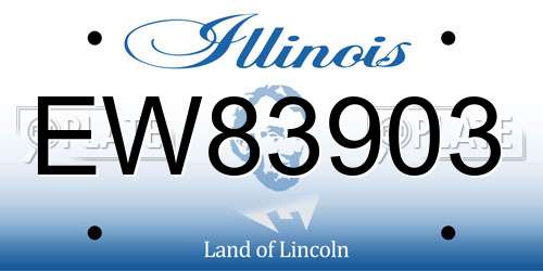 EW83903 Illinois License Plate