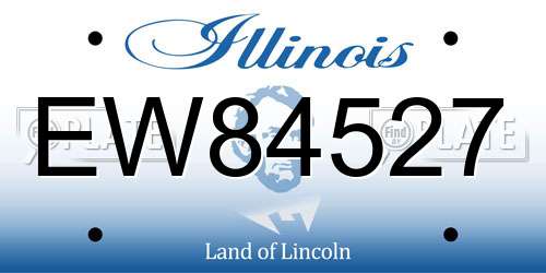 EW84527 Illinois License Plate