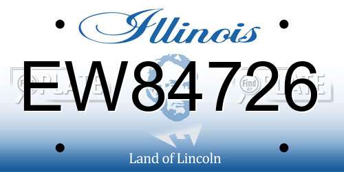 EW84726 Illinois License Plate
