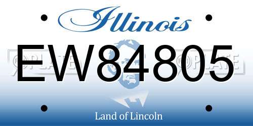 EW84805 Illinois License Plate
