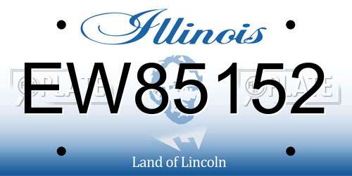 EW85152 Illinois License Plate