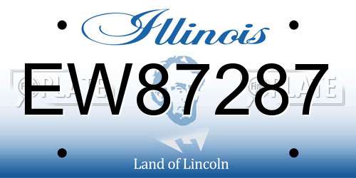 EW87287 Illinois License Plate