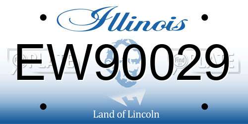 EW90029 Illinois License Plate