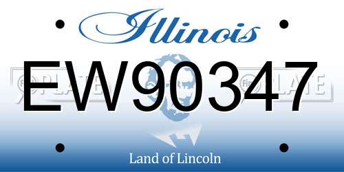 EW90347 Illinois License Plate