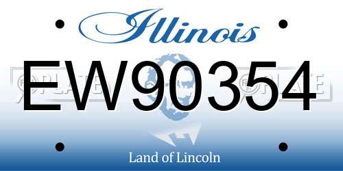 EW90354 Illinois License Plate