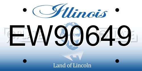 EW90649 Illinois License Plate