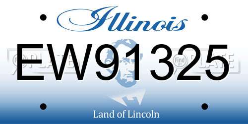 EW91325 Illinois License Plate