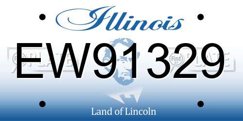 EW91329 Illinois License Plate