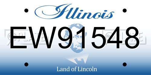EW91548 Illinois License Plate
