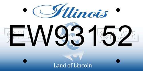 EW93152 Illinois License Plate
