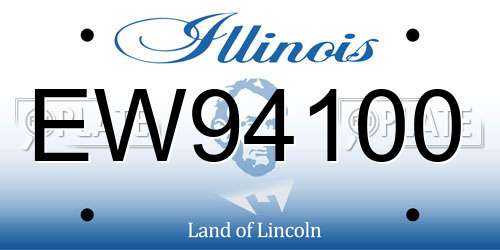 EW94100 Illinois License Plate