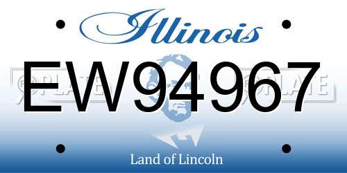 EW94967 Illinois License Plate