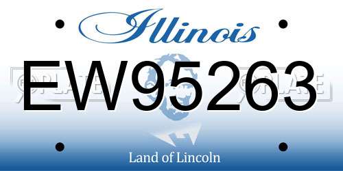 EW95263 Illinois License Plate