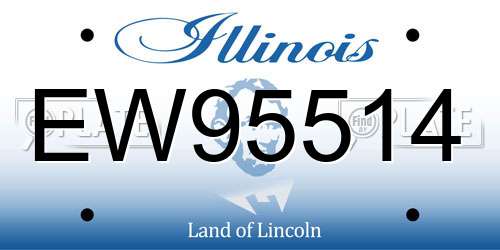 EW95514 Illinois License Plate
