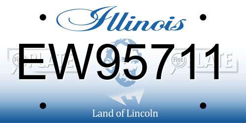 EW95711 Illinois License Plate