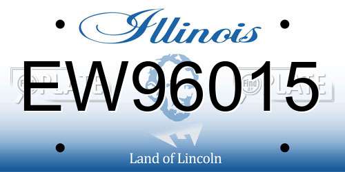 EW96015 Illinois License Plate