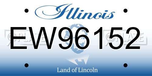 EW96152 Illinois License Plate