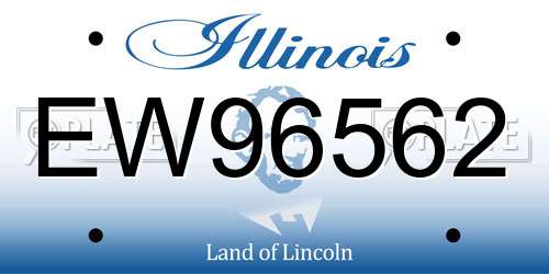 EW96562 Illinois License Plate