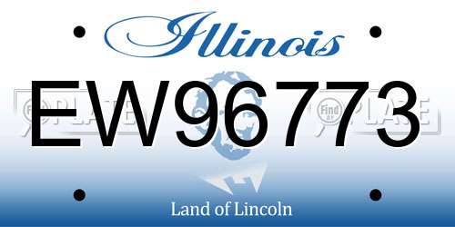 EW96773 Illinois License Plate
