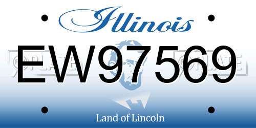 EW97569 Illinois License Plate