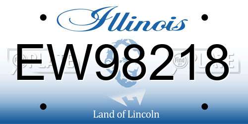 EW98218 Illinois License Plate