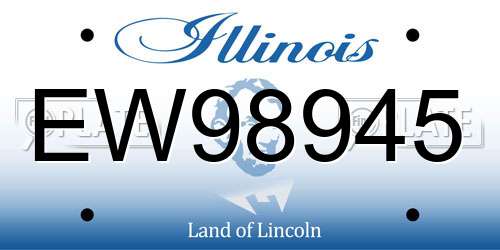 EW98945 Illinois License Plate