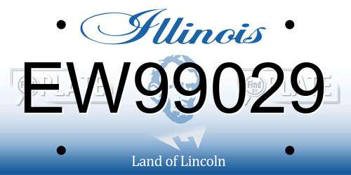 EW99029 Illinois License Plate