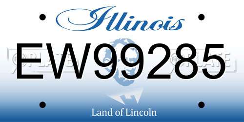 EW99285 Illinois License Plate