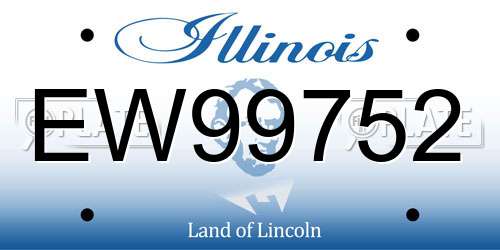 EW99752 Illinois License Plate