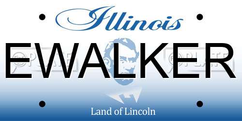EWALKER Illinois License Plate