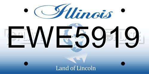 EWE5919 Illinois License Plate