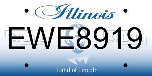 EWE8919 Illinois License Plate