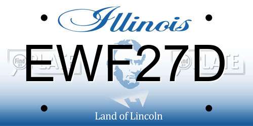 EWF27D Illinois License Plate